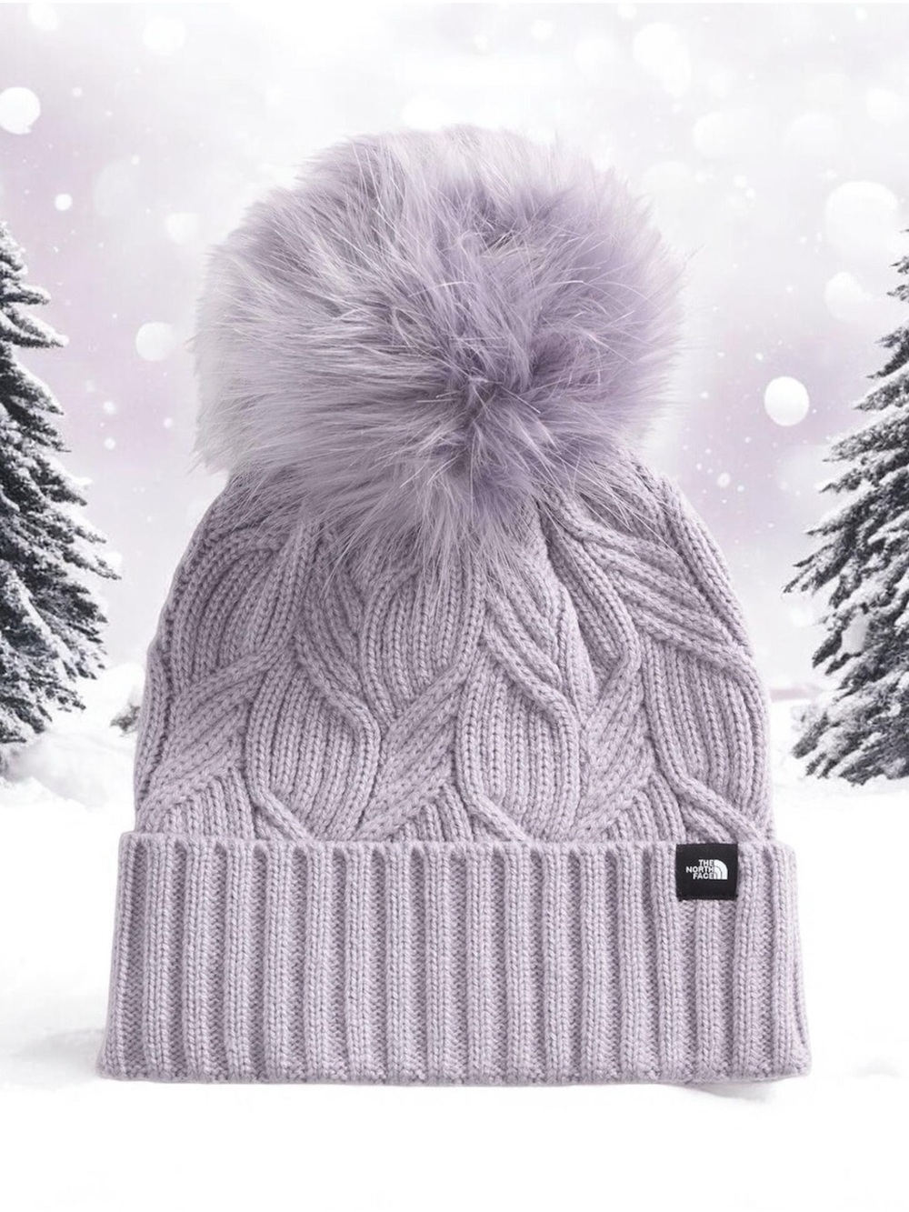 The North Face Women's Oh-Mega Fur Pom Beanie, Minimal Grey, OS